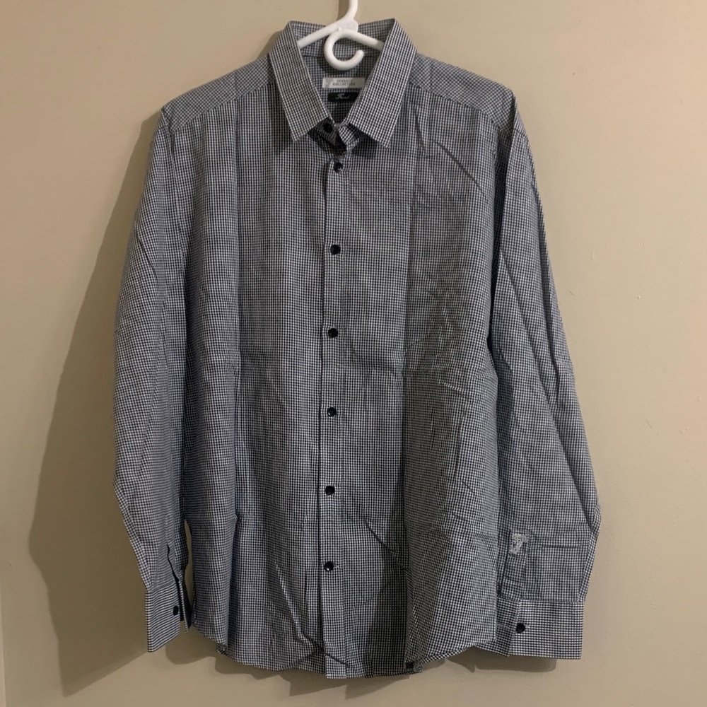 Versace Black and White Patterned Shirt men’s z17/43